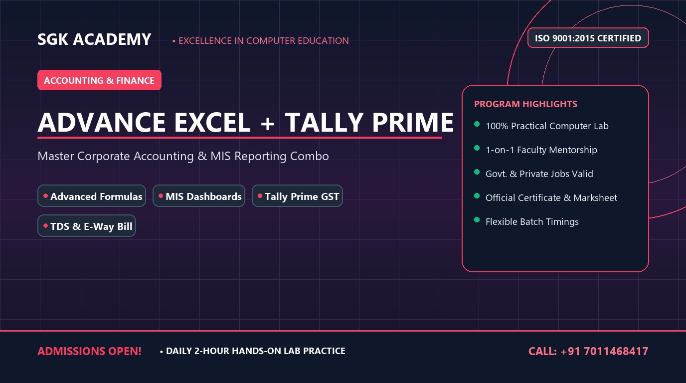 Advance Excel & Tally Prime (MIS & Accounting Combo)
