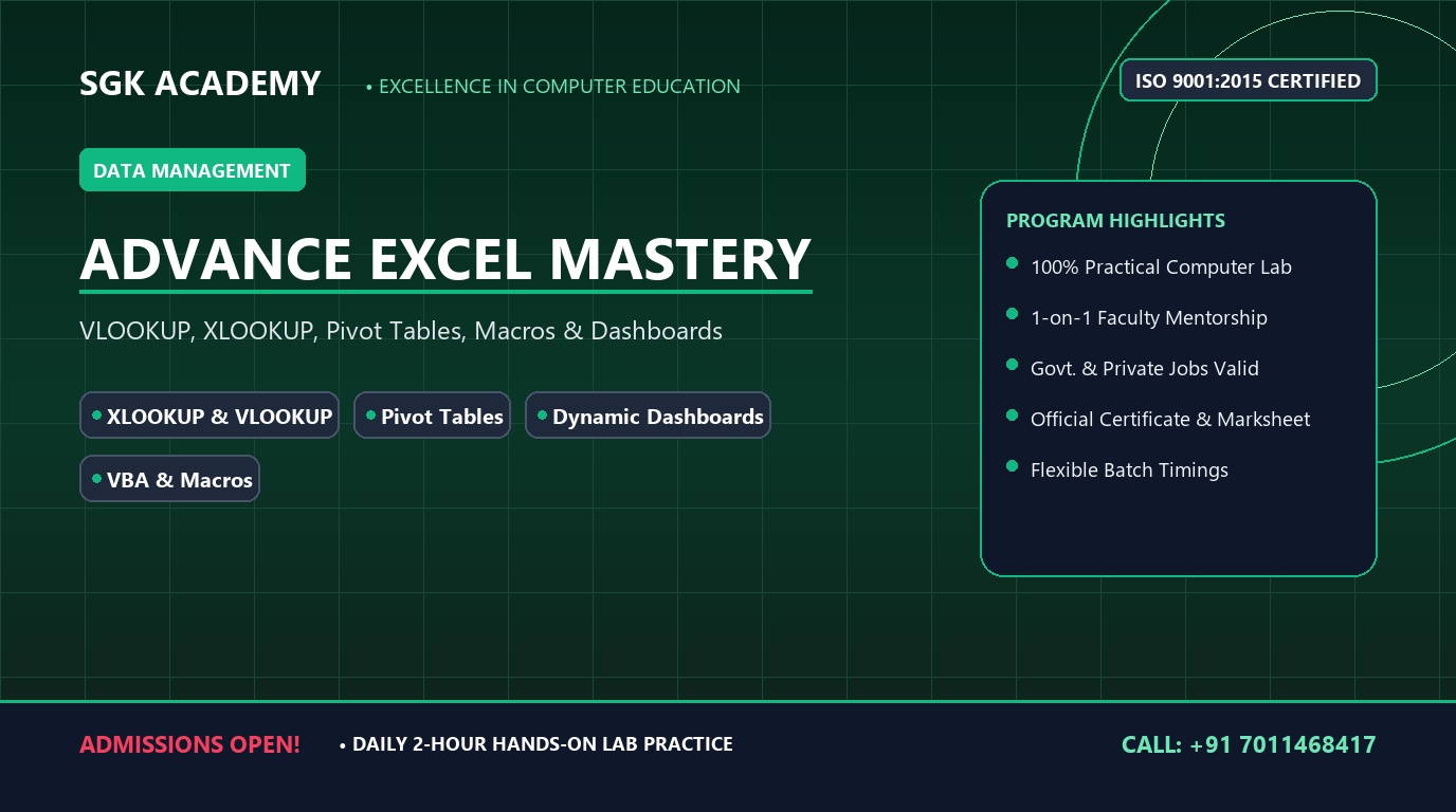 Advance Excel Mastery (Dashboards & Automation)