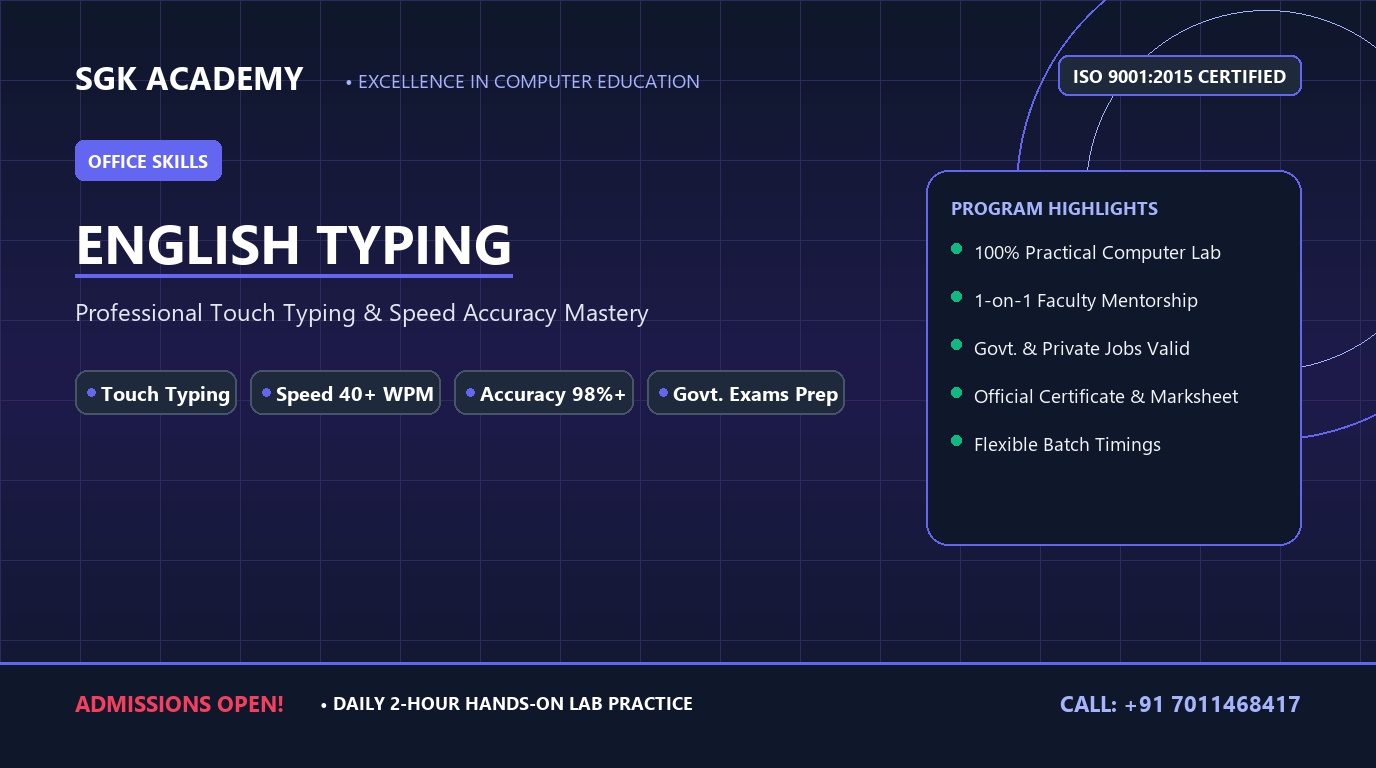 English Typing (Touch Typing & Speed Mastery)