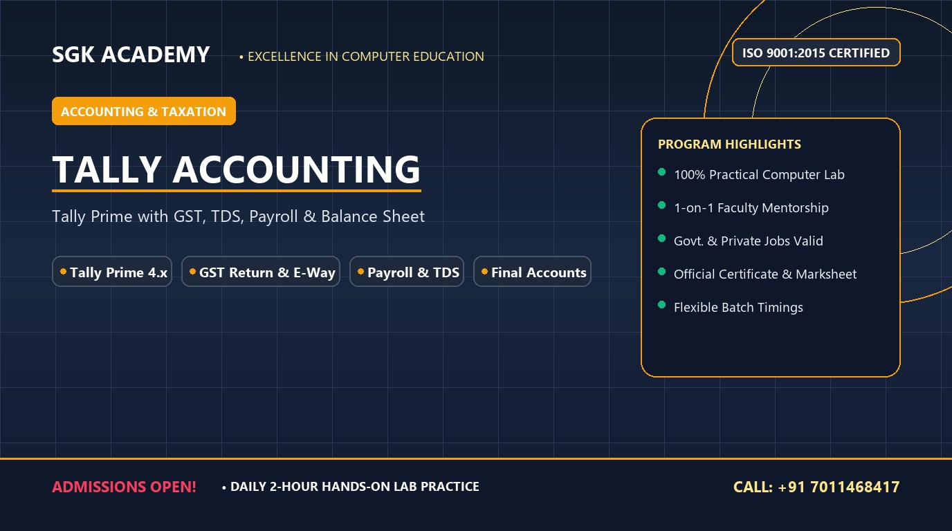 Tally Accounting (Tally Prime with GST & TDS)